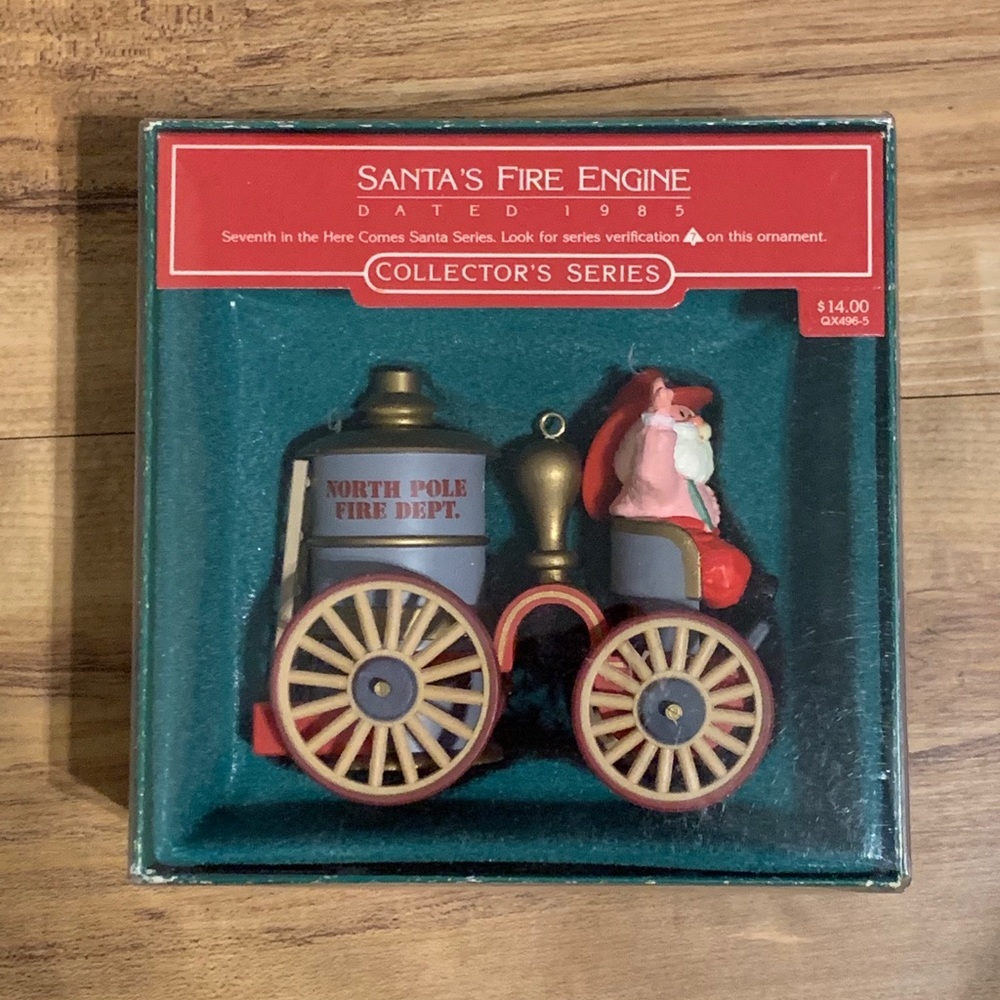 Vintage 1985 Hallmark Ornament Santa’s Fire Engine